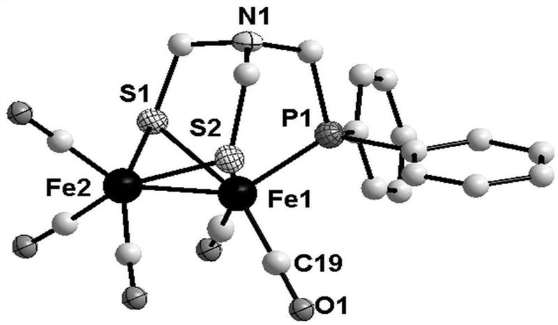 一種單膦取代橋連氮雜丙烷橋鐵鐵氫化酶模型物及其合成方法和應(yīng)用