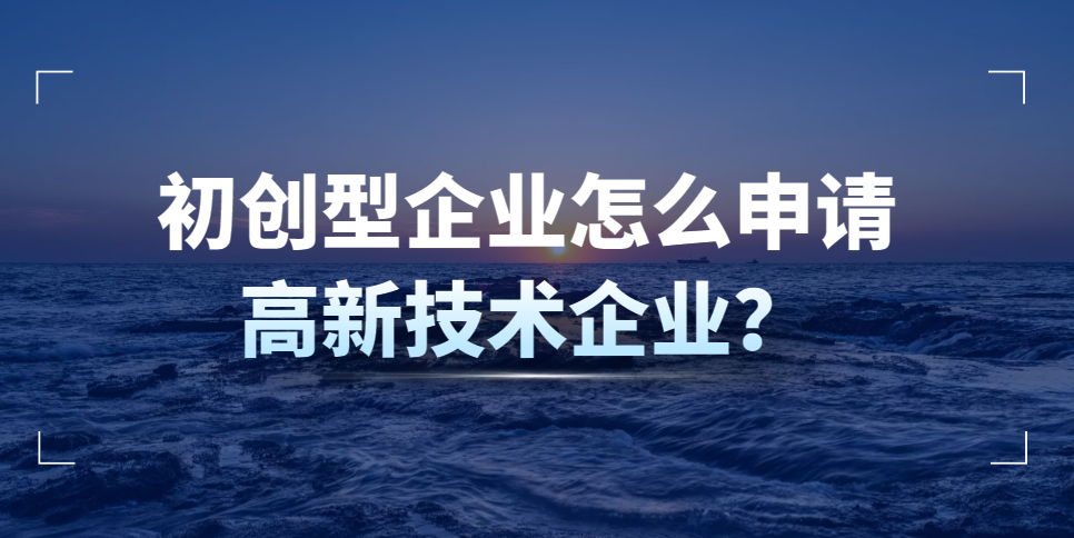 初創(chuàng)型企業(yè)怎么申請高新技術企業(yè)？